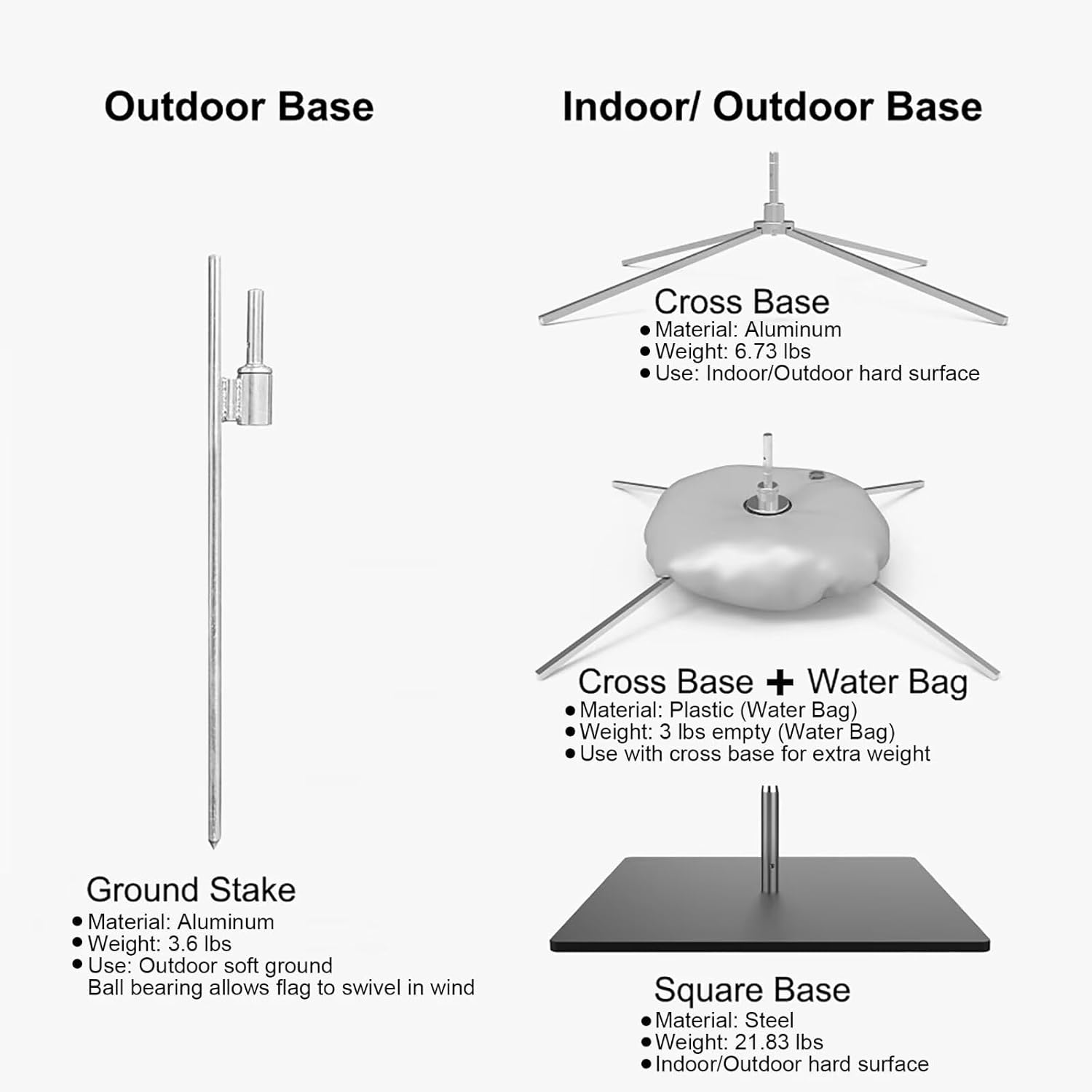 Custom Rectangle Flag-Made in USA-Single Sided-With Pole & Base,Weatherproof-8.5FT to 11.8FT-Personalized Weave Fabric Flag with Your Text,Photo,or Logo(Pole & Base Optional)