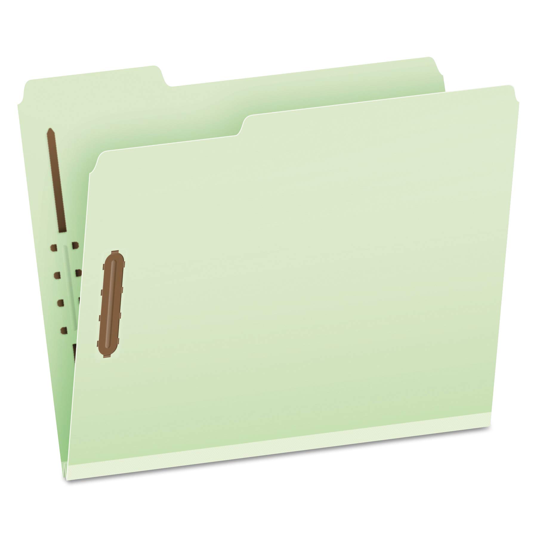 Pendaflex Pressboard-Verschlussmappen, 2 Verschlüsse, Briefgröße, hellgrün, 2,5 cm Erweiterung, 1/3-Schnitt links, rechts, Mittelpositionen, 25 Stück pro Box (17178EE)