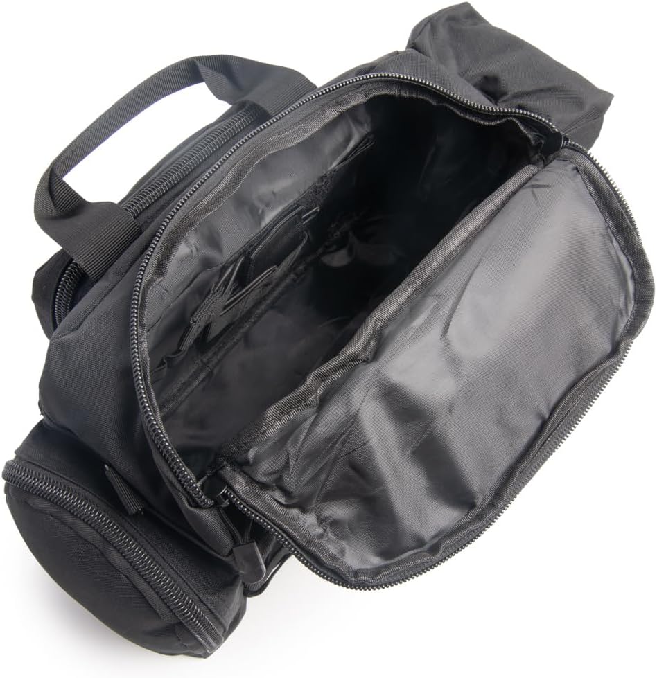 Medium Range Bag with Pistol Retention System, Padded Main Compartment, Two Mesh Pockets, Shoulder Strap, and MOLLE Webbing