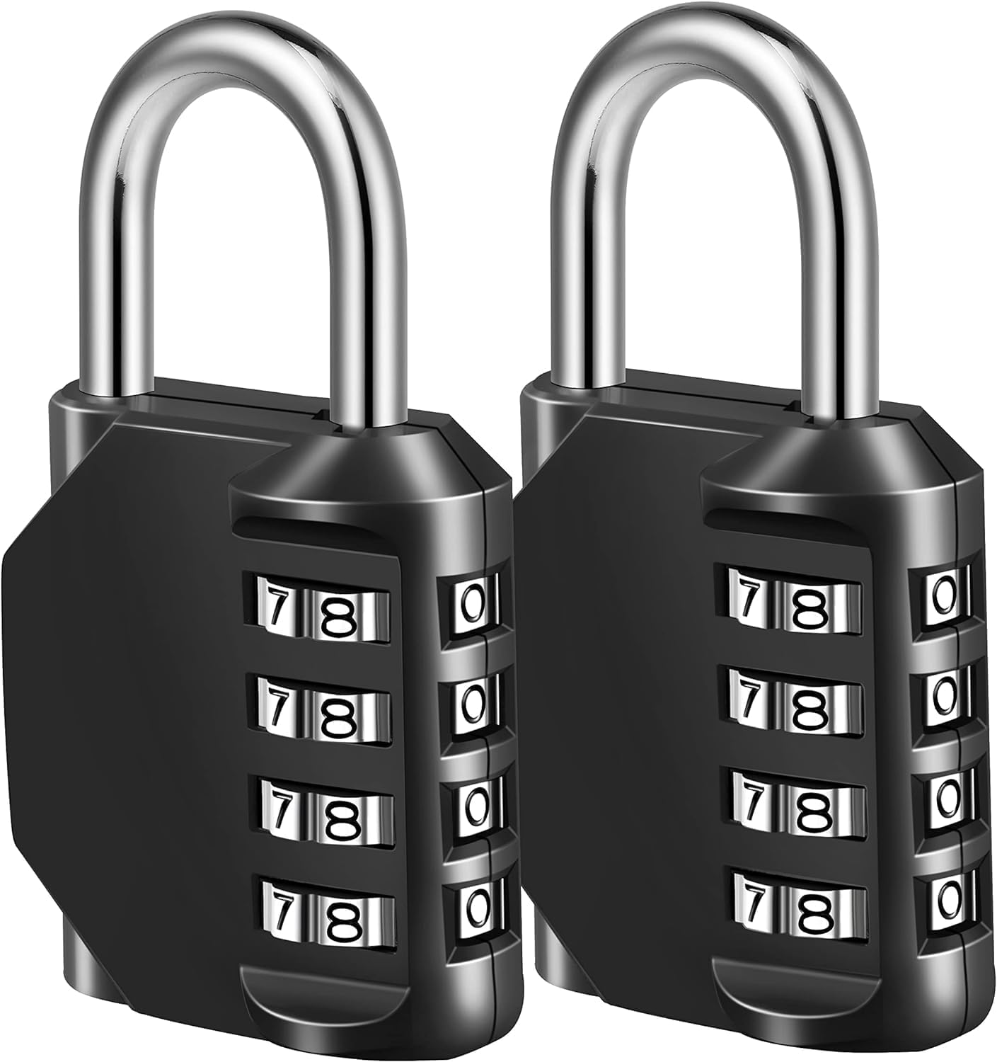 Combination Lock, 2 Pack, 4 Digit Combination Padlock for School Gym Sports Locker, Fence, Toolbox, Case, Hasp Cabinet Storage