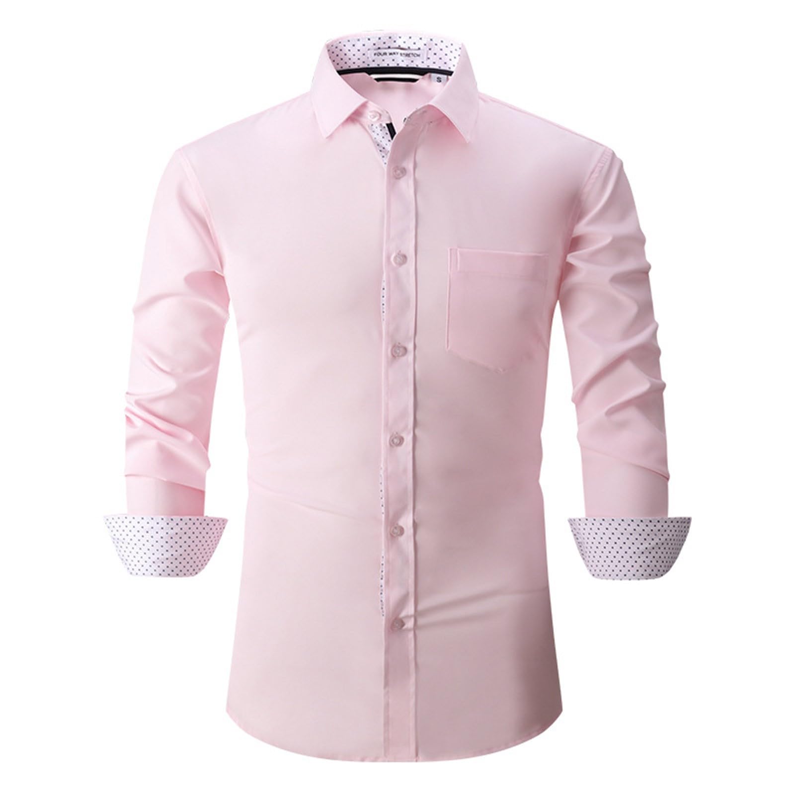 Chemise à manches longues homme stretch coupe ajustée - 3