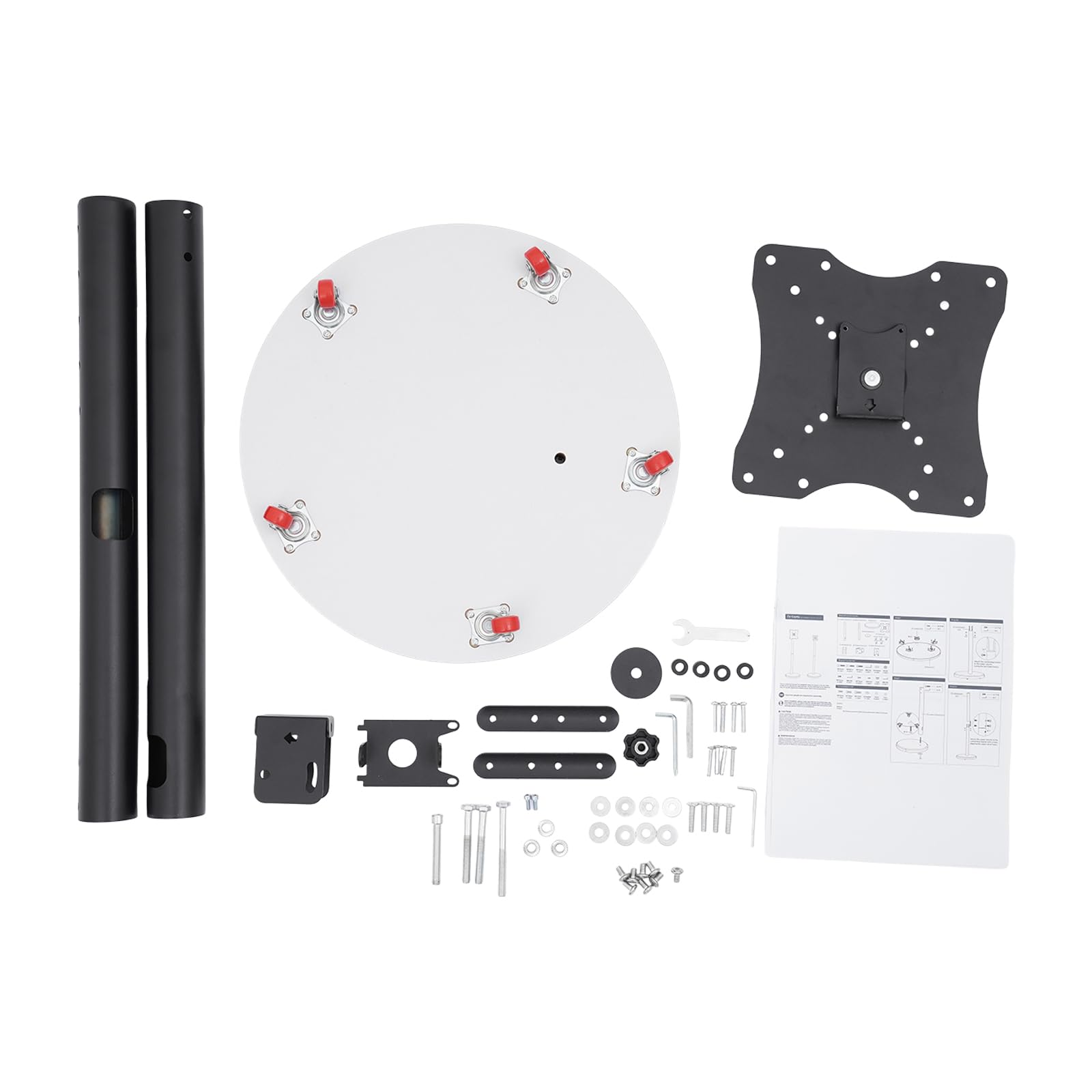 Supporto per TV mobile con ruote e girevole a 360°, universale, portata massima 30 kg, per TV da 10 a 42 pollici, max. VESA 200 x 200, altezza 109 – 121 cm, ideale per soggiorno, camera da letto