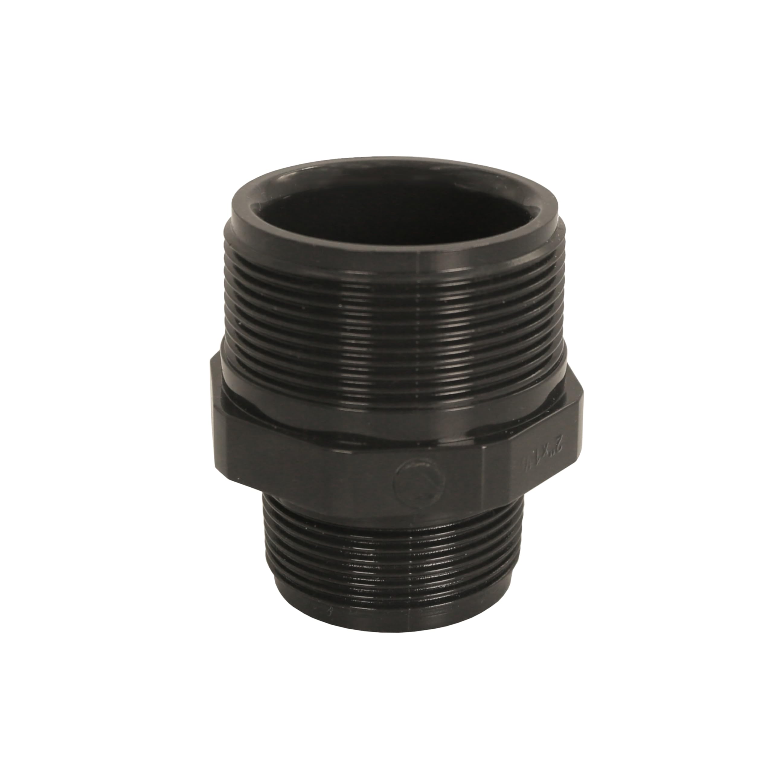HAF® 2 raccordi doppi in PVC con filettatura esterna da 2" x 1 1/2" | Connettore in PVC grigio U per tubi e tubi per piscine, 2 pollici x 1,5 pollici | Qualità: Made in Europe – Quantità: 2 pezzi