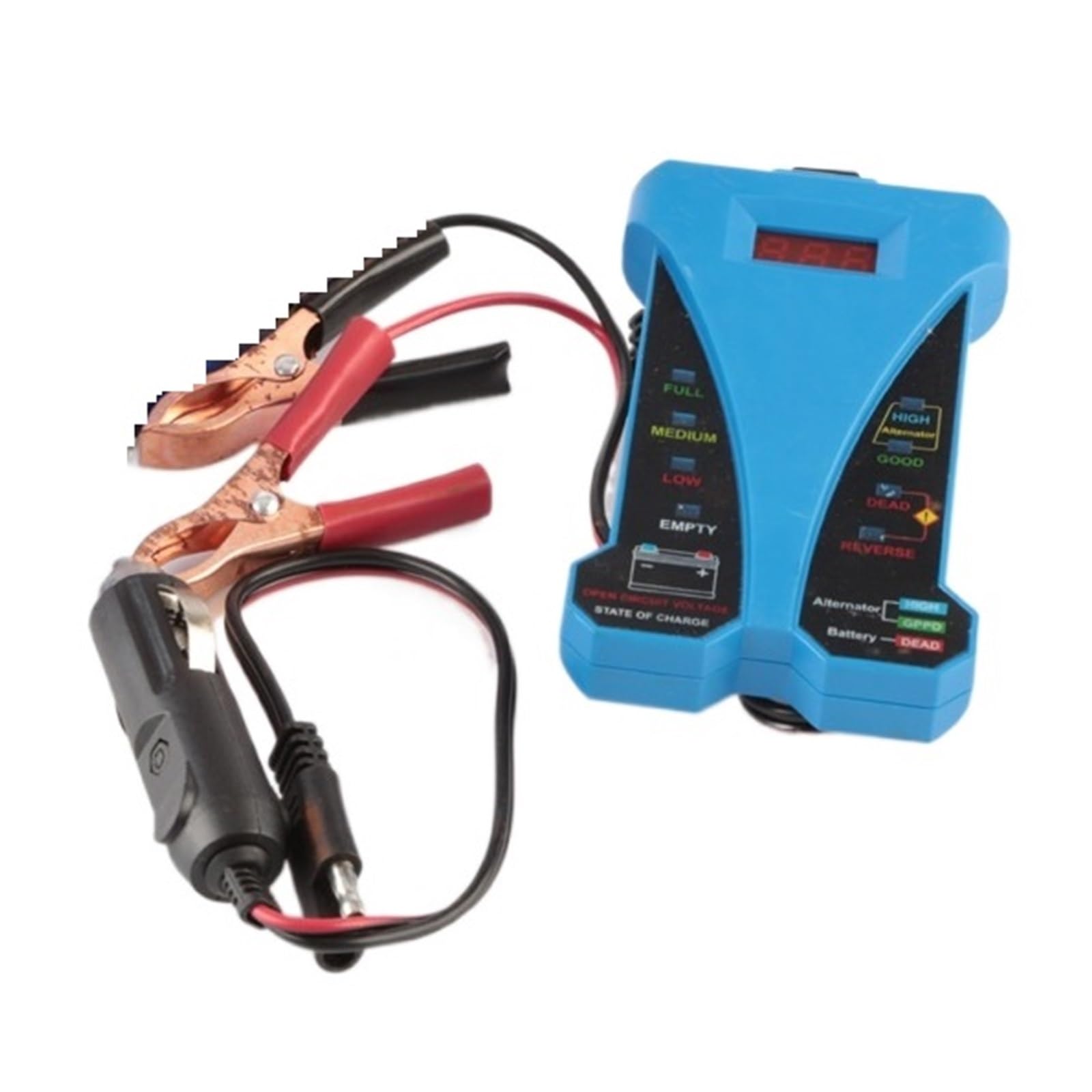 Tester Batteria Auto Moto Tester Batteria 12V LED Strumento di Misura Digitale Misuratore di Tensione