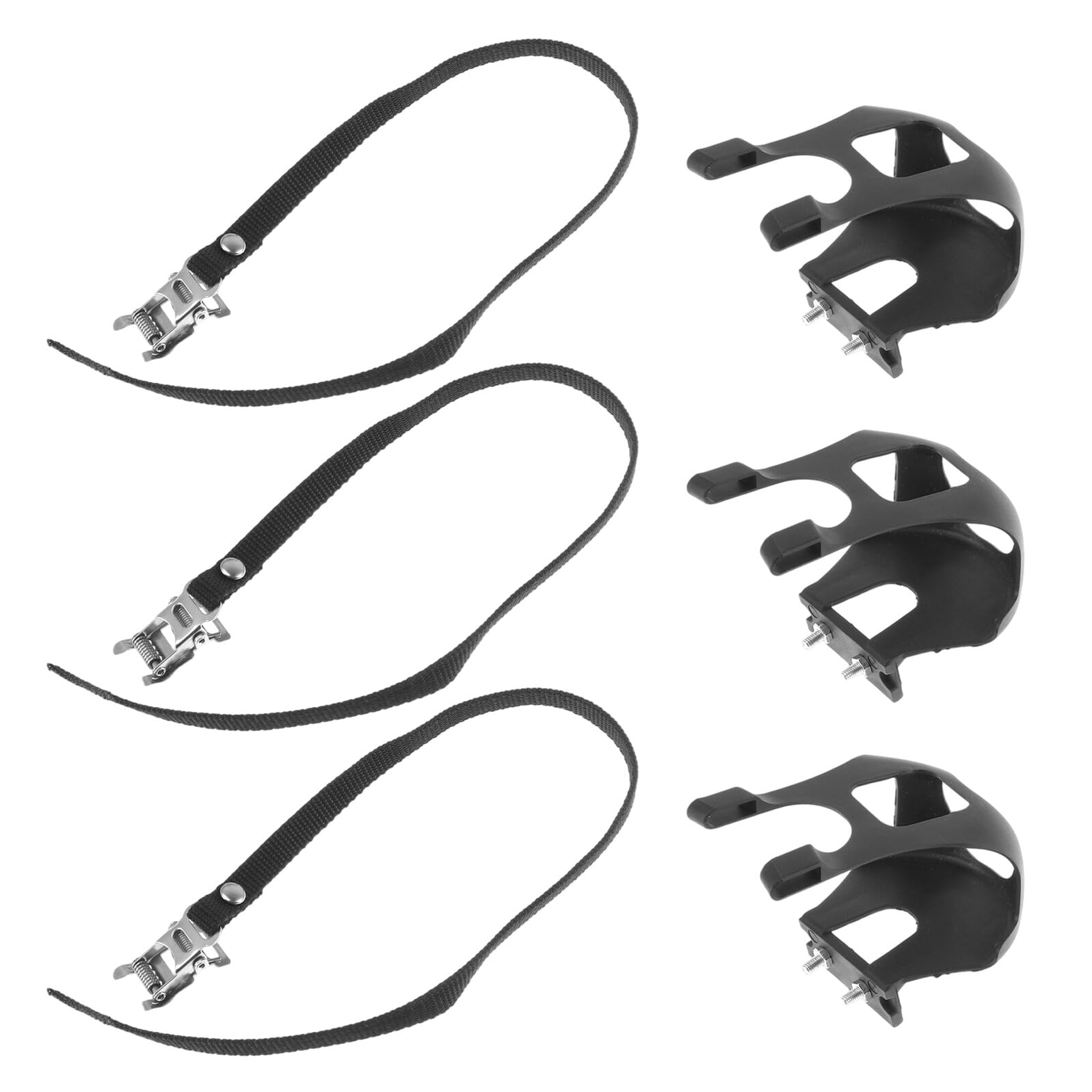 VICASKY 6 pezzi Cinghie Pedali Bici Regolabili con Toe Clips Ergonomiche Antiscivolo per Mountain e Road Bike Facili da Installare e Resistenti per Uso Indoor e Outdoor