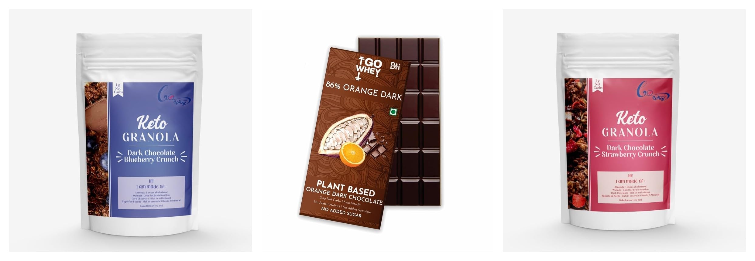 GoWhey Protein Bar Combo Pack - Blueberry Cr.Orange Chocolate strawberry Cr. | High Protein Snack Bar | No Added Preservatives | On-the-Go Nutrition | Healthy Anytime Snack | Suitable for Fitness En-image-9