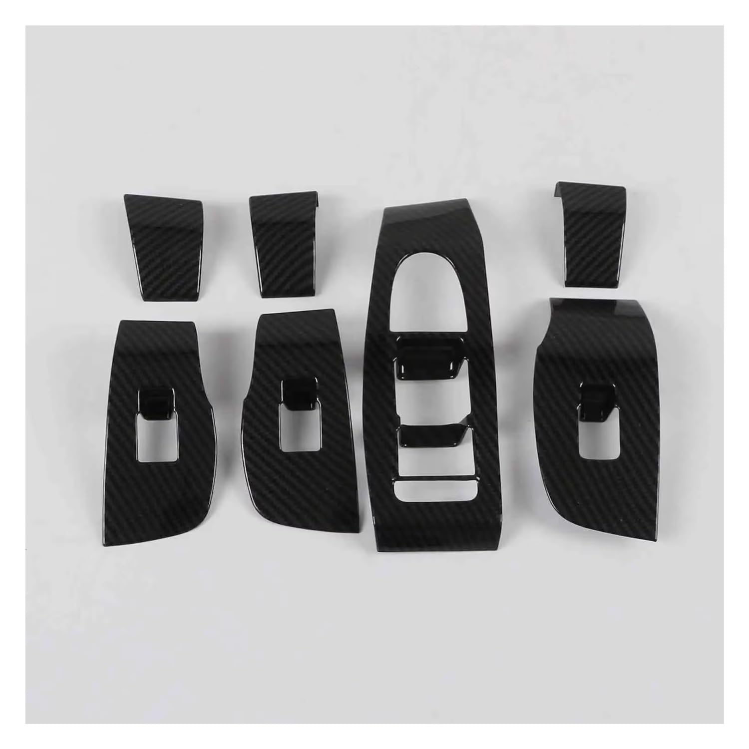 Window Control Panel Cover LHD for Mazda 3 for BP for CX30 for CX 30 for DM 2019-2022 Window Switch Panel Adjust Cover Stickers Trim Frame(ABS Carbon Fiber)