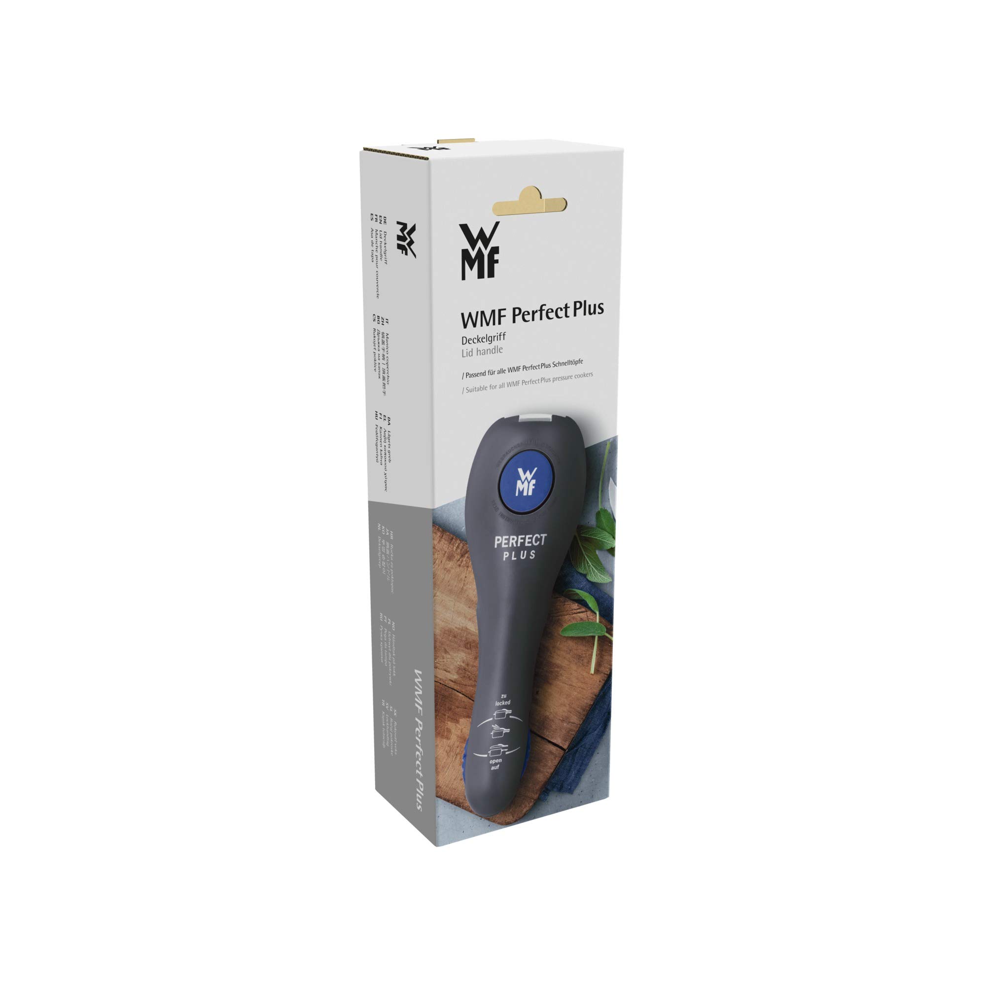 WMF Perfect Plus część zamienna do pokrywki, kompletny uchwyt do szybkowaru 2,5 l, 3 l 4,5 l, 6,5 l, 8,5 l, tworzywo sztuczne, czarny