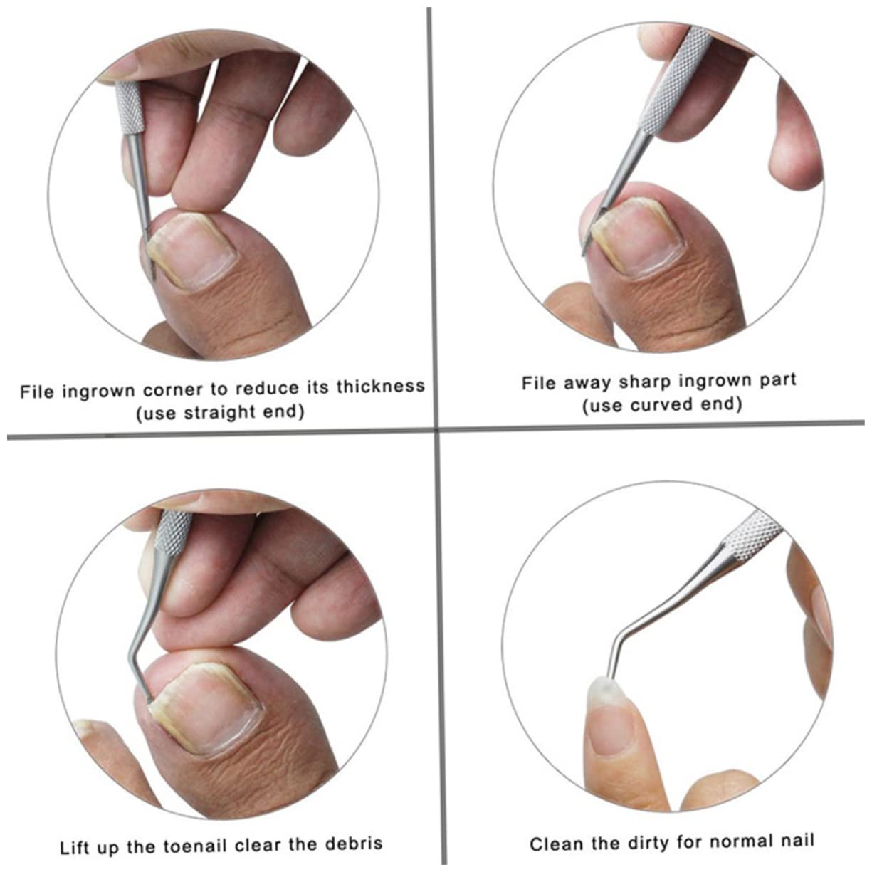 Healvian 3sets Forbicine Per Unghie Acciaio Inossidabile Kit Manicure e Pedicure Per Delle Unghie Design Ergonomico Strumento Pratico Per Casa e Viaggio Argento