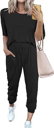 PRETTYGARDEN Women's Two Piece Sets 2025 Summer Spring Jogger Pants Travel Vacation Lounge Outfits Airplane Matching Clothes