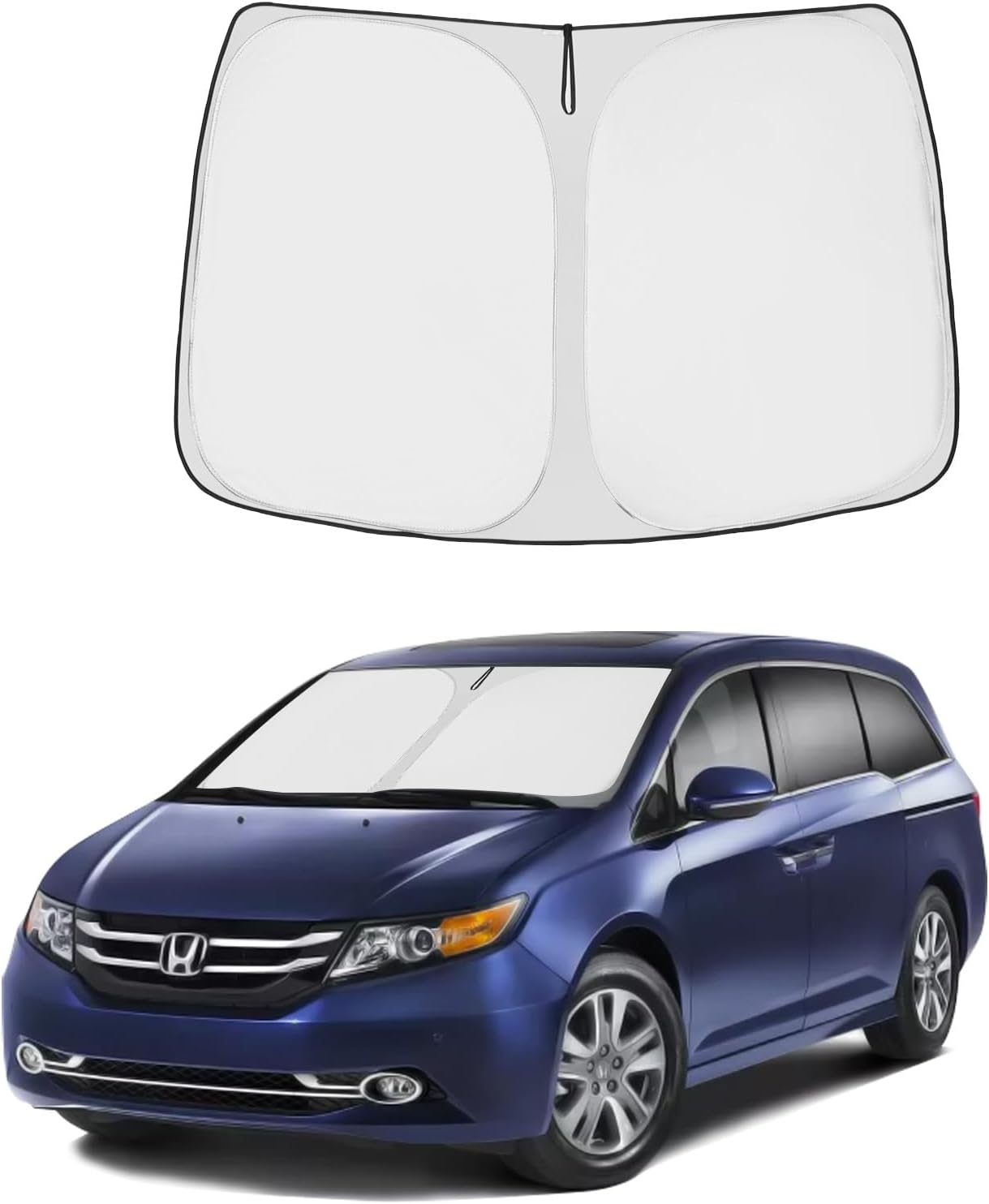 ProadsyFront Windshield Sun Shade Foldable Sunshade Protector Custom Fit 2011-2017 Honda Odyssey Mini Van Accessories 2025 Upgrade