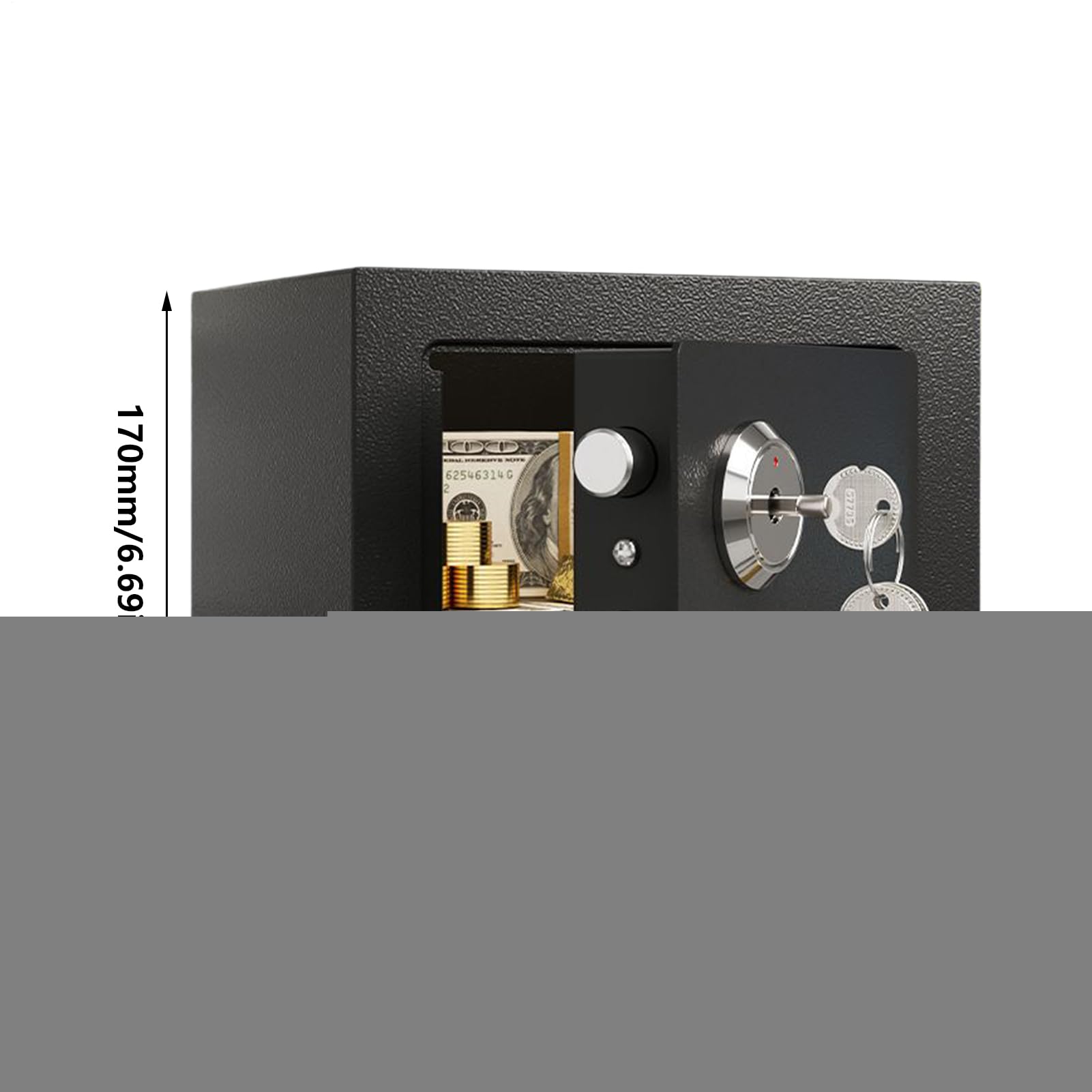 Cassaforte organizer portatile antifurto ignifugo per documenti e monete