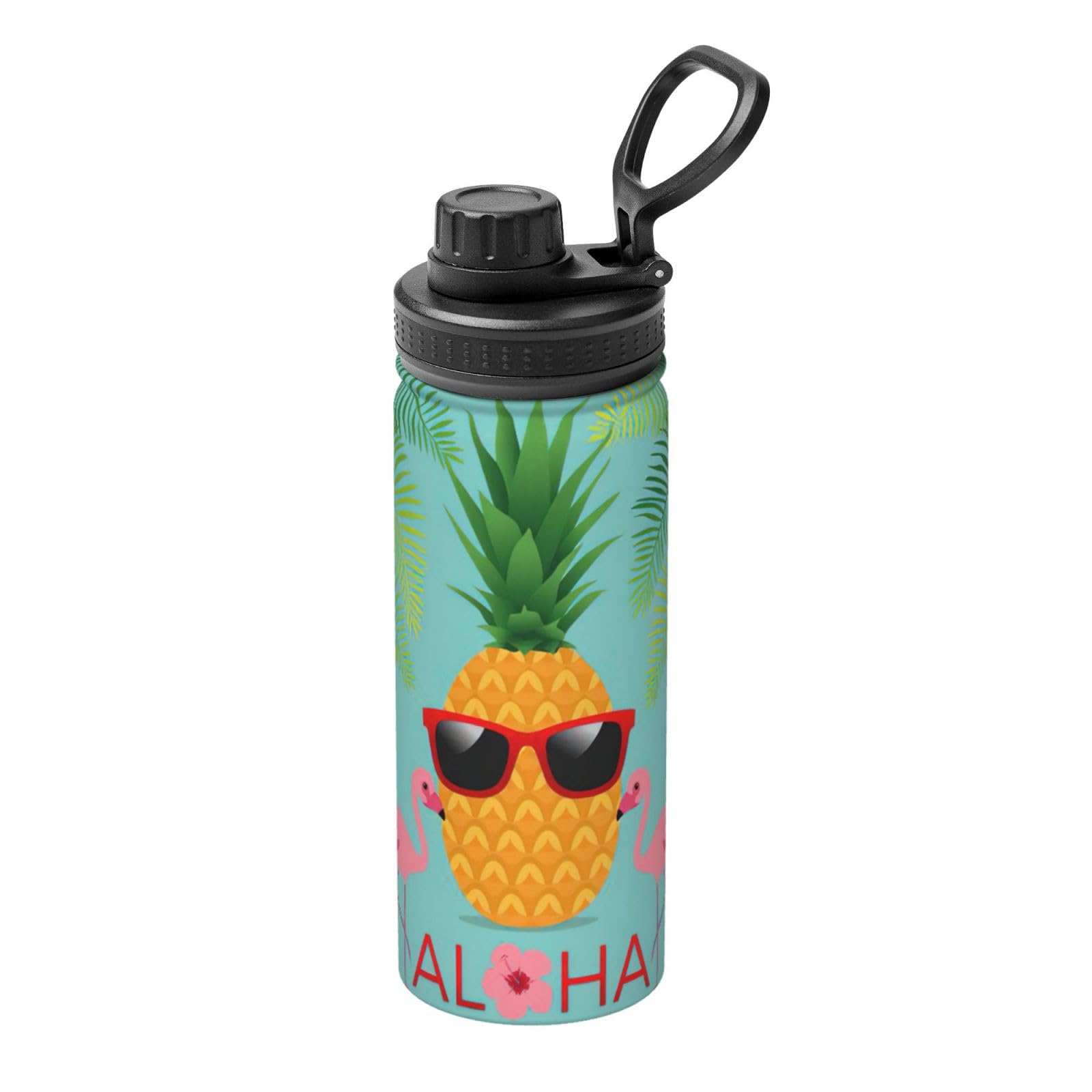 Kfjghhl Insulated Stainless Pineapple Flamingo Steel Water Bottle For Sport Gym Travel Leak Camping Hiking Hydration