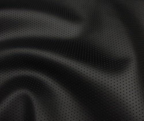 LUVFABRICS Tela de piel sintética perforada SEMI perforada de grado marino para tapicería de calidad marina, vendida por yarda