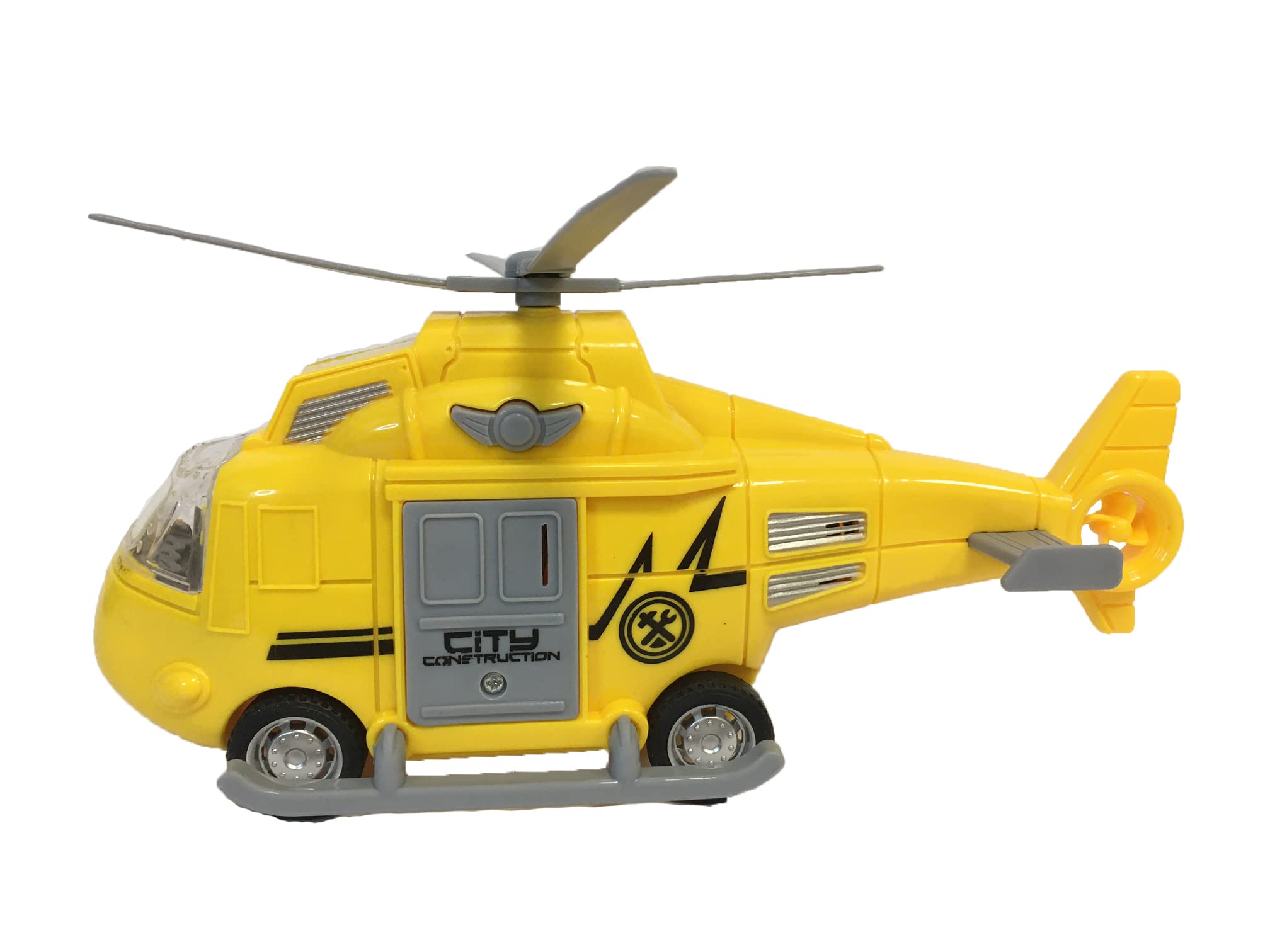 Elicottero Aereo Giocattolo con Luci e Suoni Movimento a Frizione Elicottero Soccorso Polizia Pompieri Aereo Giocattolo con Ruote Ambulanza Pronto Intervento Aereoplano Jumbo Jet Giocattolo con Luci