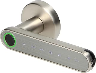 Elektronisches Türschloss mit Touch-Tastatur und Smart-Funktion - Fingerabdruckleser, Bluetooth 4.0 (Nickel)