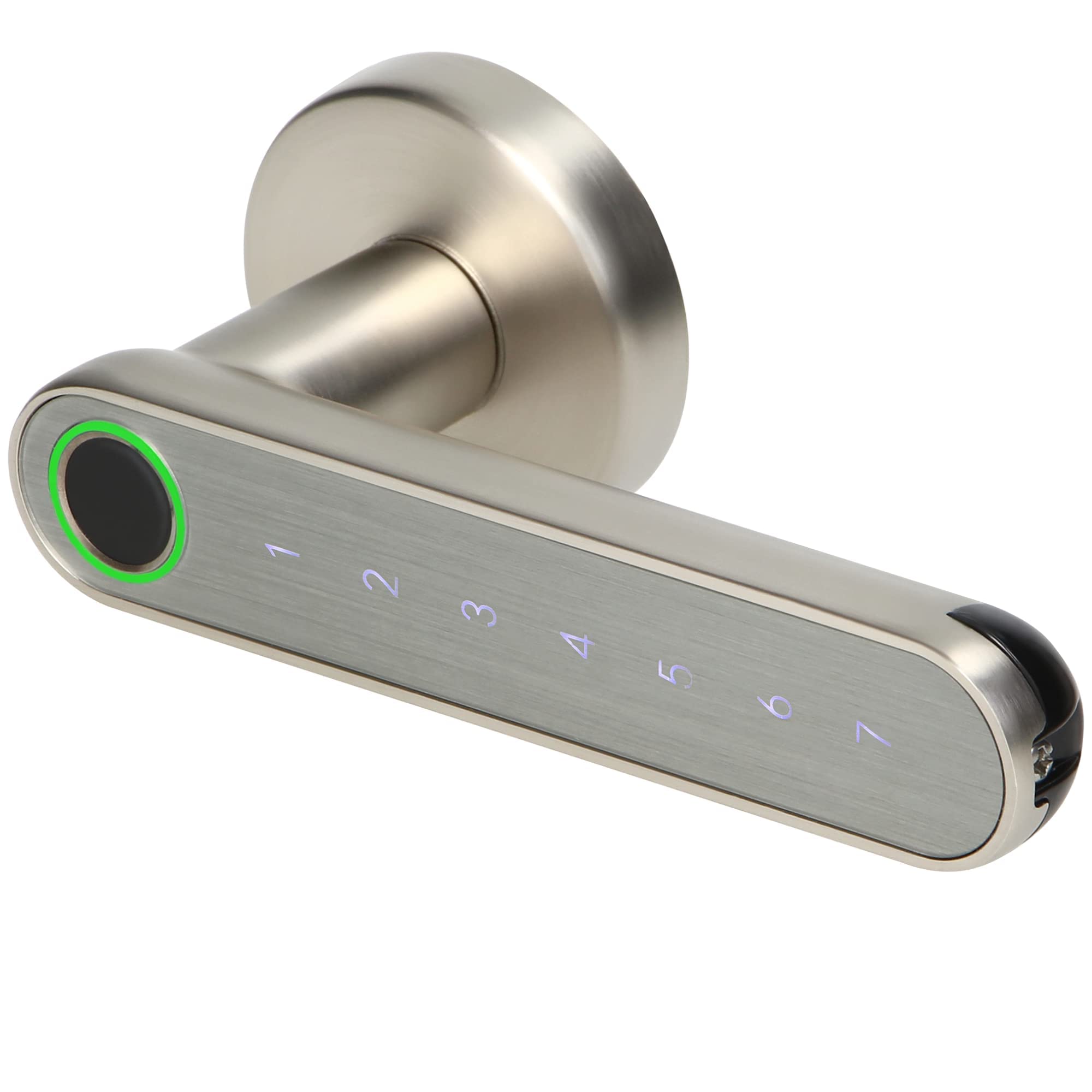 Inteligentny uchwyt Klawiatura dotykowa Czytnik linii papilarnych Bluetooth 4.0 (nikiel)