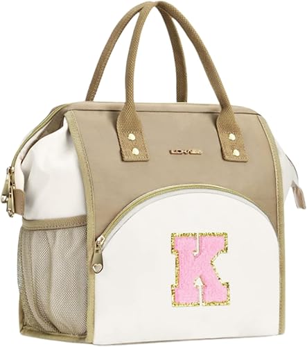 UTOTEBAG Lonchera con iniciales para mujer, lonchera grande para el trabajo, loncheras aisladas, reutilizable, para adultos, contenedor de picnic, UTOTEBAG Lonchera con iniciales para mujer, lonchera grande para el trabajo, loncheras aisladas, reutilizable, para adultos, contenedor de picnic,