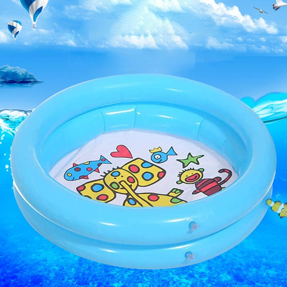 2 Rings Inflatable Ball Pit and Infant Pool - Round Garden Swimming Pool with Pump