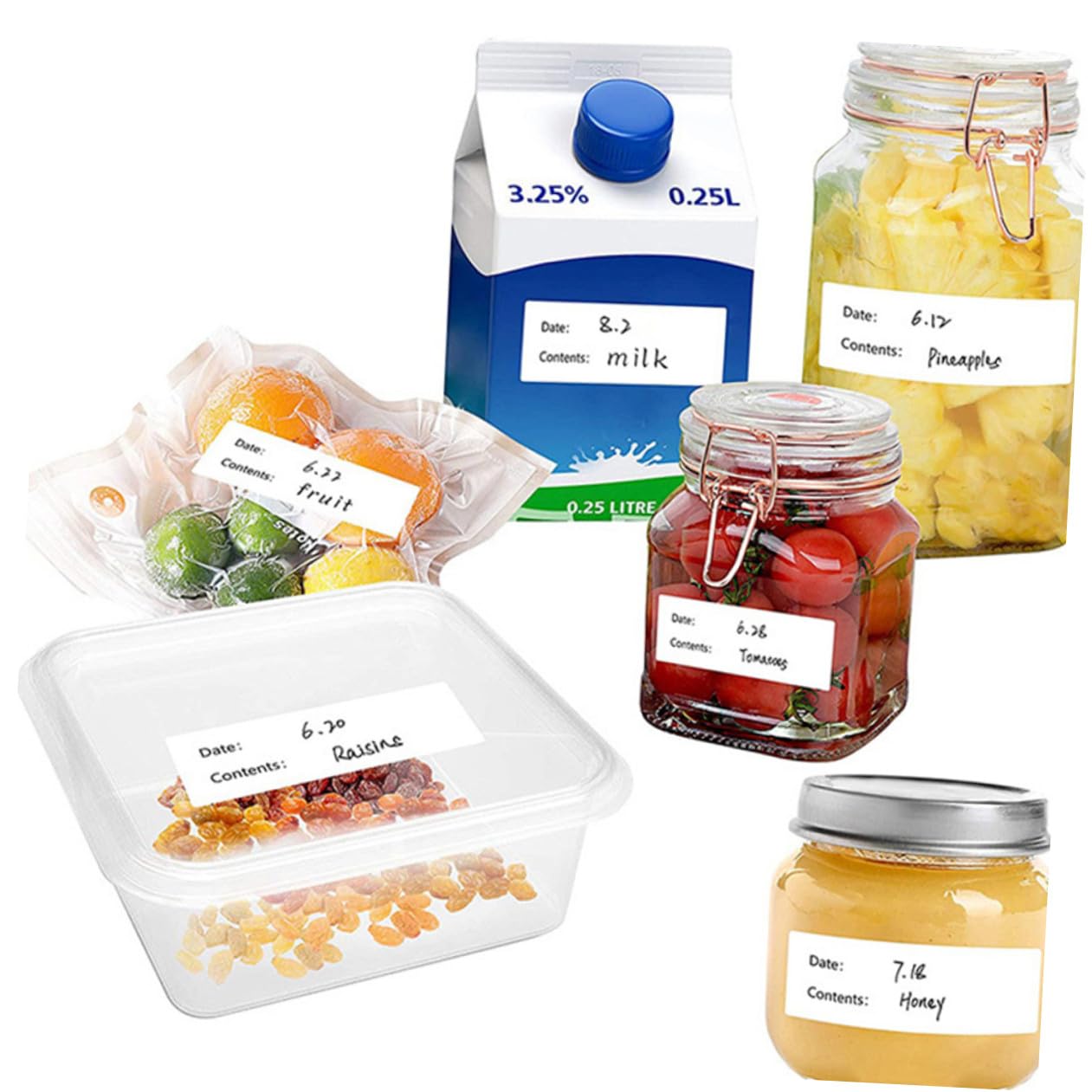 SHINEOFI 4rouleaux Étiquettes De Date Classées Autocollantes De Étiquettes Pour Cuisine Et Maison Pour Congélateur Et Stockage