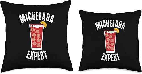 Miniatura 3 de Michelada y Cerveza Michelada Expert Mexican Cerbeza Coctel Limon Spicy Camaron Throw Pillow, 18x18, Multicolor
