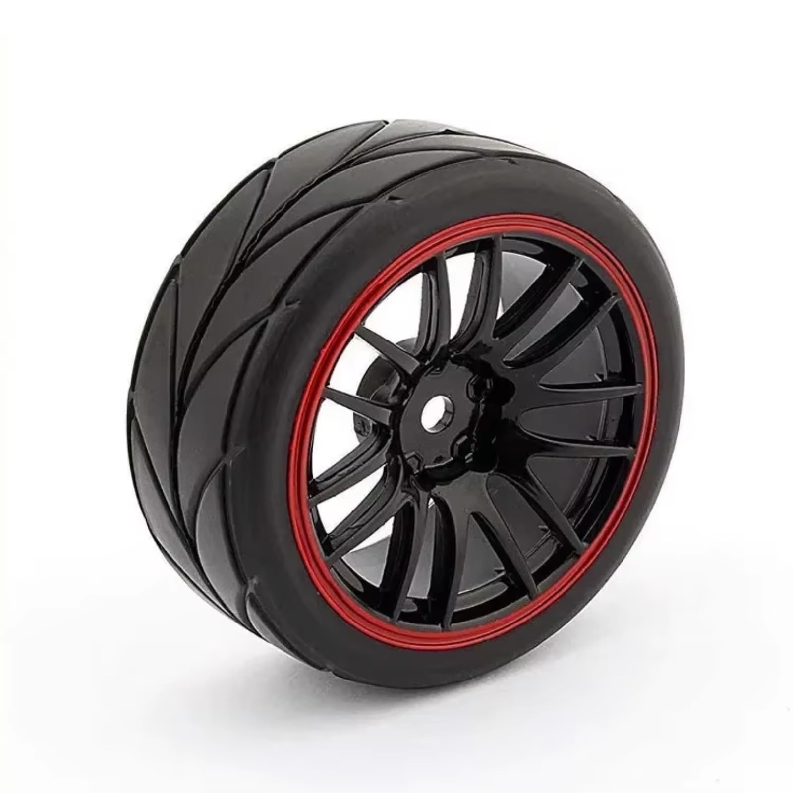 Pezzi Modelli RC Per 1/10 4 Pezzi 12mm Accessori Di Ricambio Mozzo Ruota Cerchi Pneumatici In Gomma RC Su Per Strada Touring Drift Auto Parti Di Aggiornamento