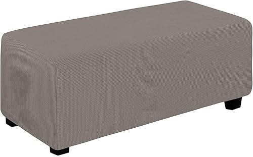 Miniatura 54 de Easy-Going Funda Elástica para Otomana Longitud 20-30 pulgadas Taburete de Almacenamiento Plegable Protector de Muebles Funda Rectangular Suave con