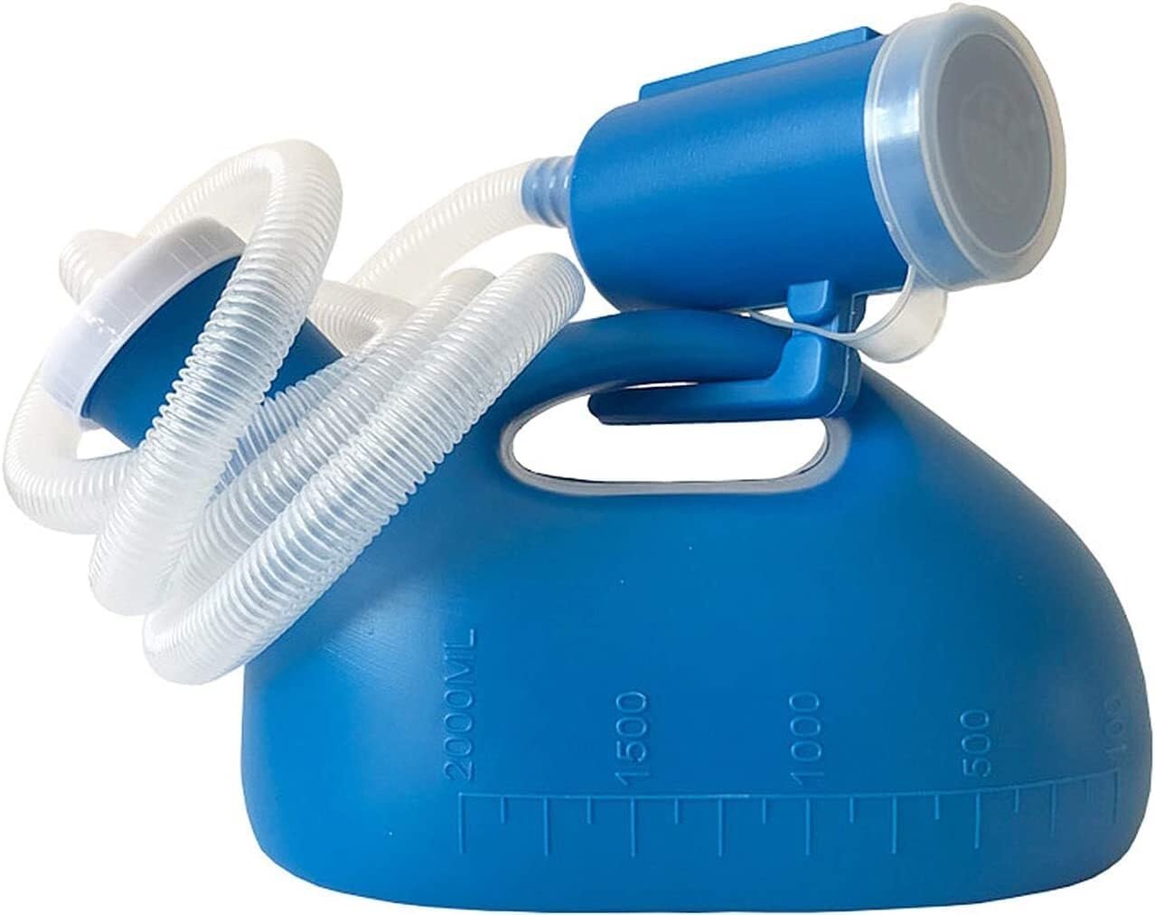 2000ML Urine Bottle for Men and Women - Portable Bed Urinal with 1.6M Tube for Elderly and Disabled