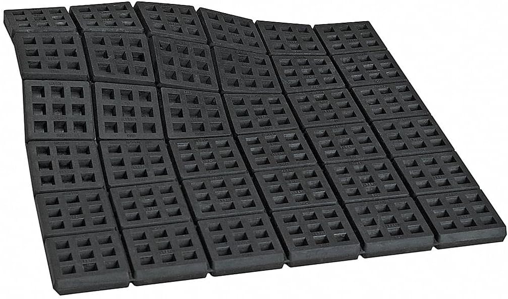 Mason Vibration Isolation Pad, Neoprene, 600 per 3x3 Max. Steady Load, 18 in Length, 18 in Width - 20UZ20