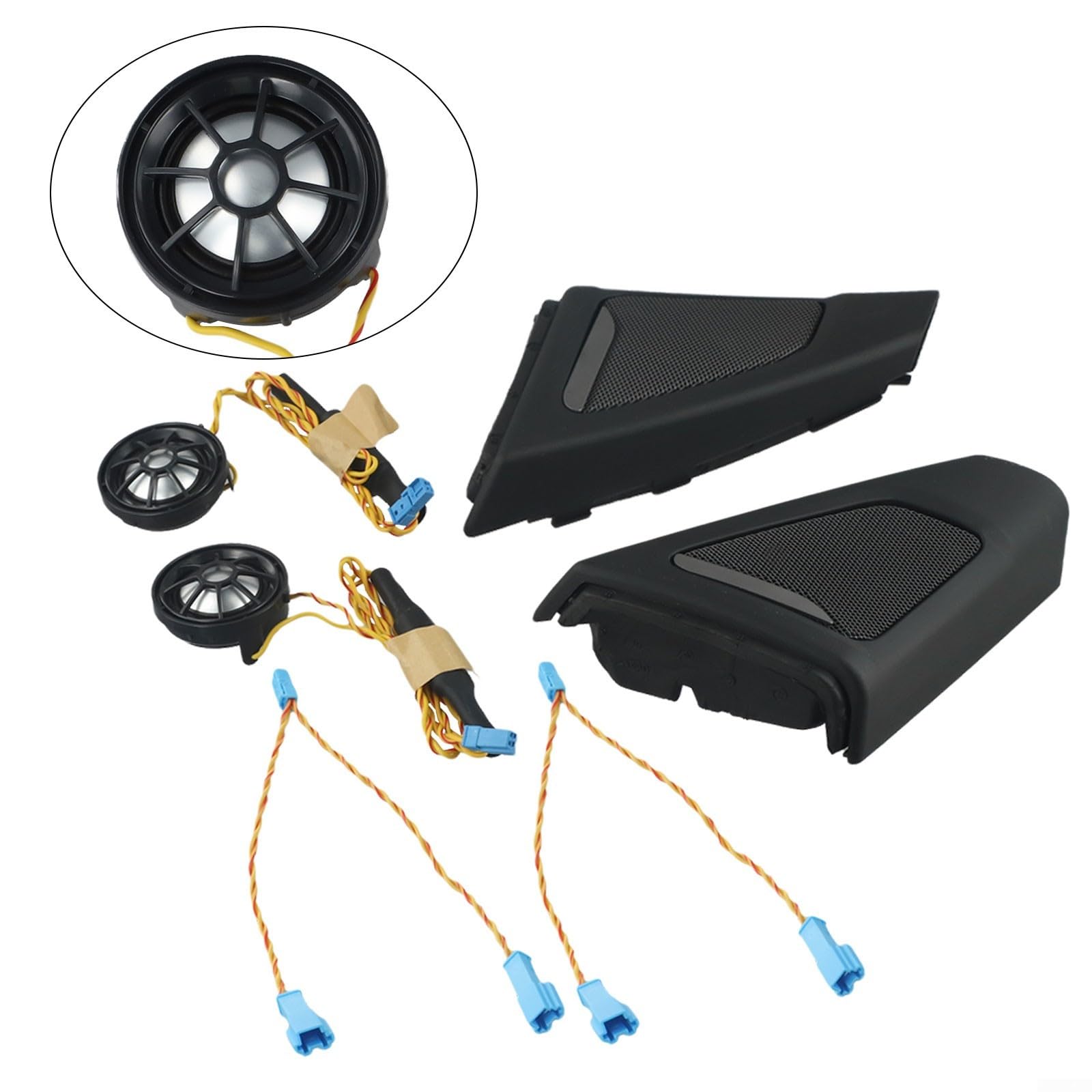 Altavoz de la puerta delantera del coche Trompeta Tweeter para BMW para F10 F11 5 Series 2010 2017 Mano Izquierda Material ABS No Deformación Anti desgaste Construcción
