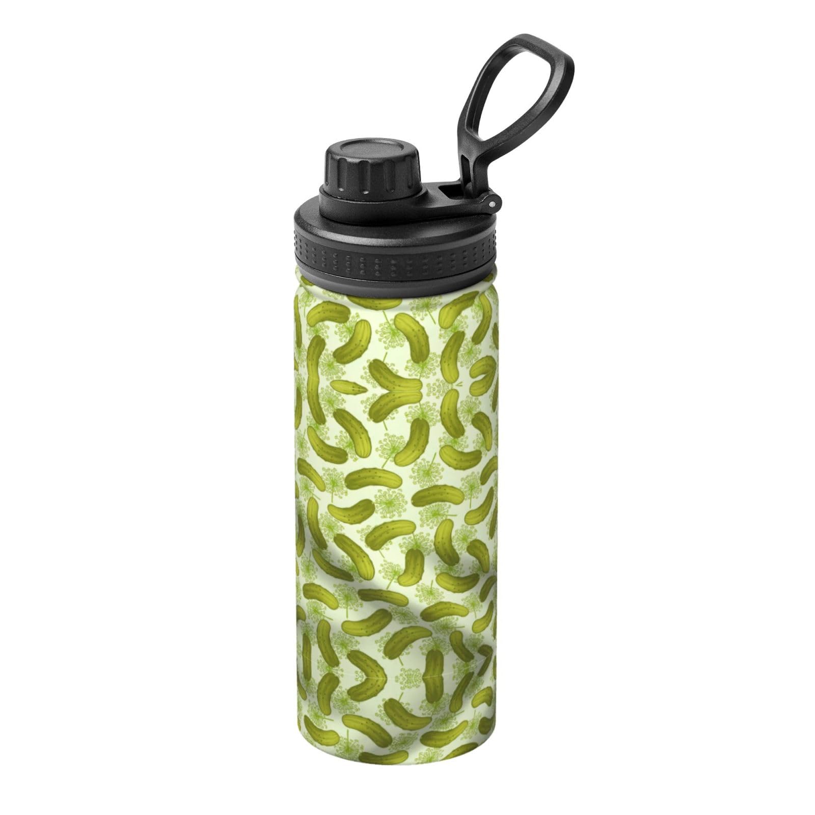 Kfjghhl Insulated Stainless Sushi Dill Pickles Steel Water Bottle For Sport Gym Travel Leak Camping Hiking Hydration