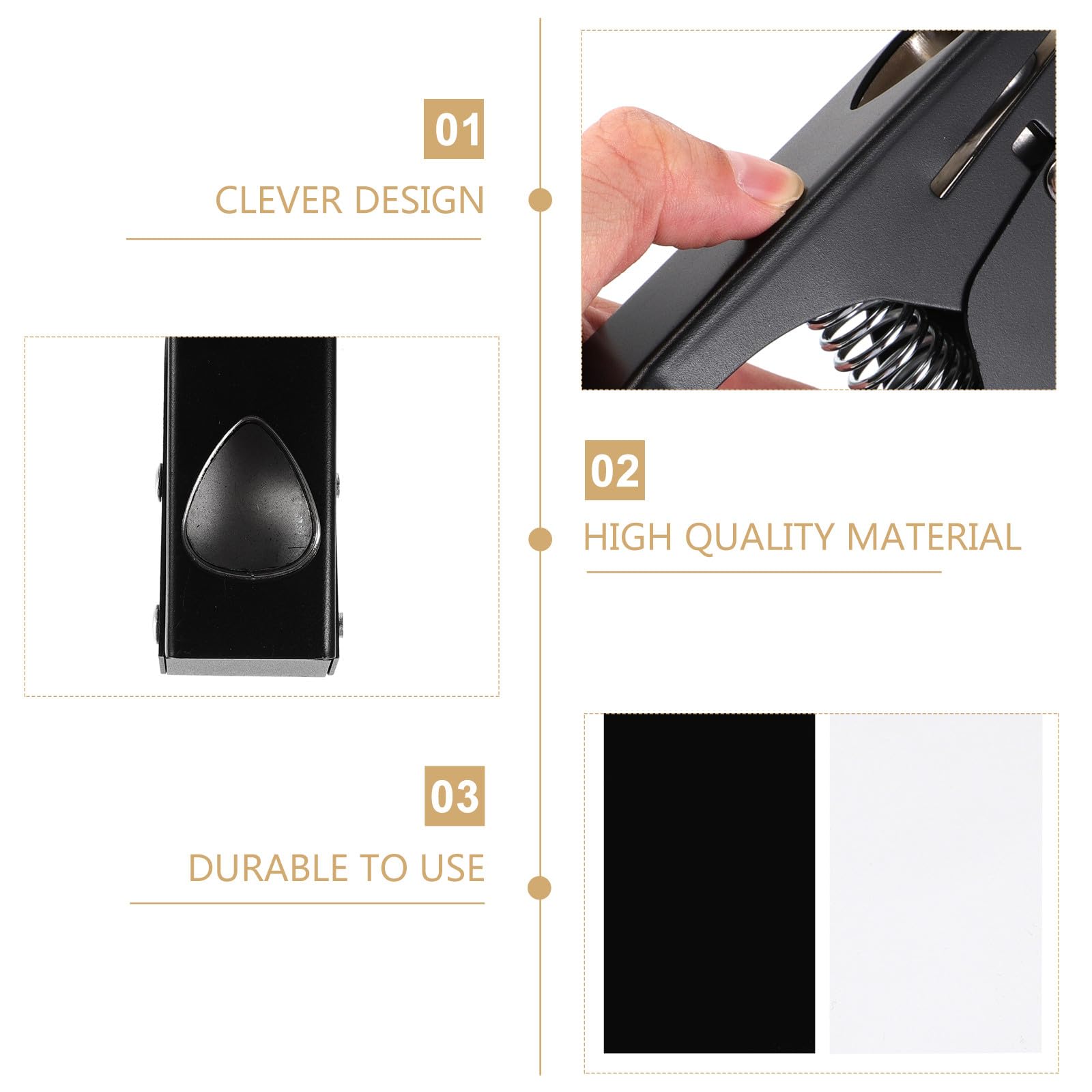 Beaupretty Gitarrenplektrum Selbstgemacht aus Eisen Stanzer und Komfortablem Griff mit Rutschfestem Silikonpad in Elegantem Schwarz für Einfache Herstellung von Gitarrenpicks