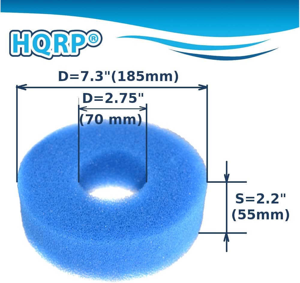 HQRP 4-Pack Foam Sponge Filter Media Compatible with Laguna Pressure-Flo 1400 gal. (5000 L) and 2000 gal. (6000 L) UVC Filters, Part PT1736 PT1503 Replacement