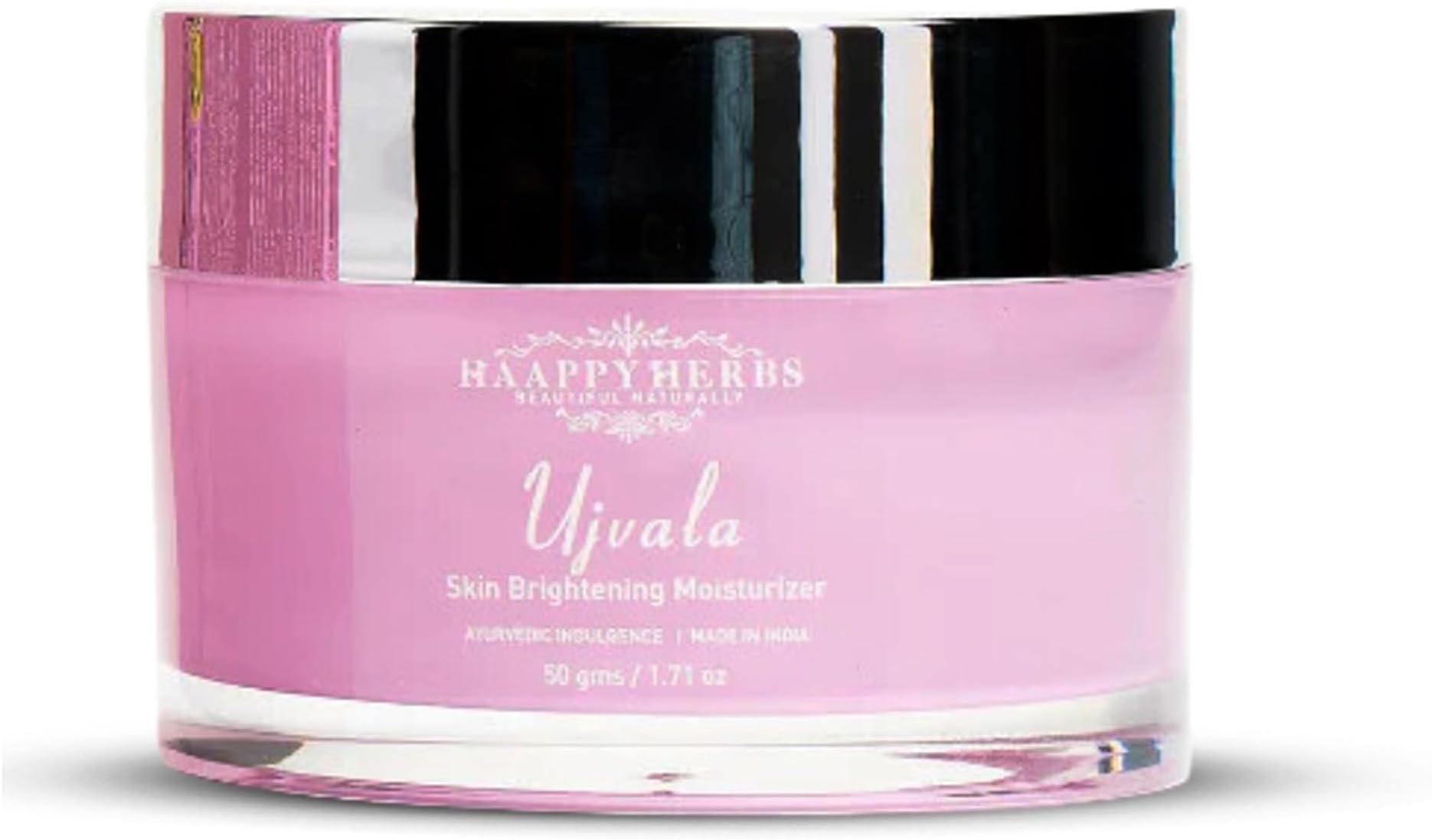 HAAPPY HERBS - BEAUTIFUL NATURALLY Ujvala Skin Brightening Moisturizer - 50G | Ayurvedic Moisturizer Cream For Face | Ideal For Dry Skin | For Men & Women