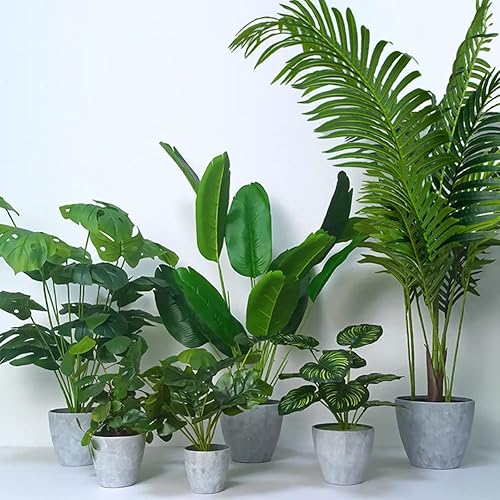 Miniatura 2 de Macetas, 6 macetas con orificio de drenaje, maceta decorativa moderna para plantas de interior y exterior, suculentas, flores y cactus, perfecta