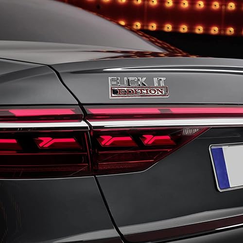 Miniatura 3 de Calcomanía de Emblema Edición Fuck IT, Insignia Adhesivo Calcomanía 3D para Guardabarros Parachoques Capó Maletero Puerta del Coche, Accesorios de