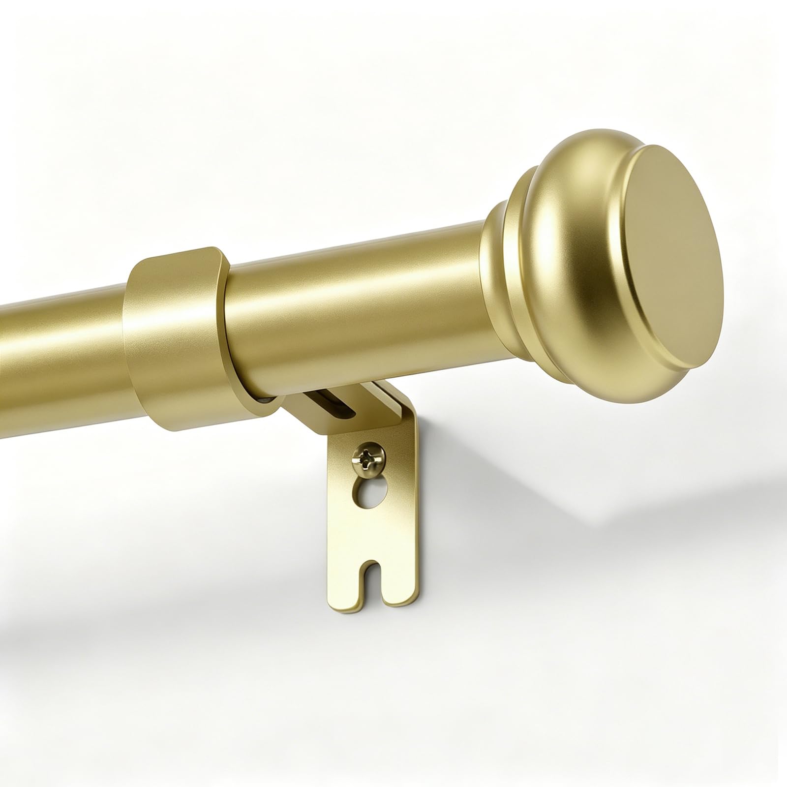 Joydeco Black Curtain Rod - Adjustable & Heavy Duty -10 Joydeco Black Curtain Rod - Adjustable & Heavy Duty -10