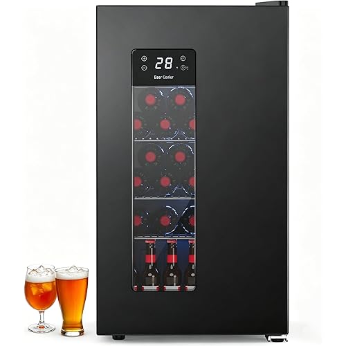 Electactic Beer Cooler 3.2 Cuft, 130 Can Beverage Refrigerator with Adjustable Shelves, Accurate Temperature 20°F-50°F Even Cooling for Home Bar, Game Day, Mancave, Black