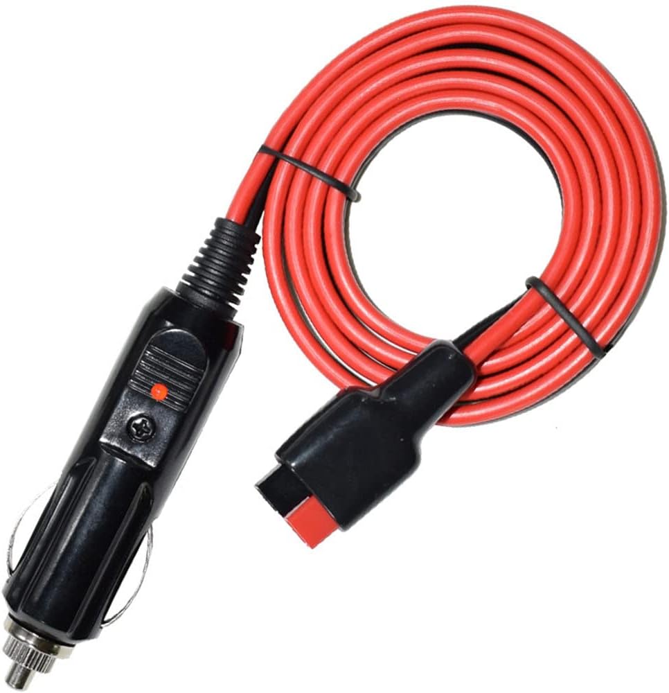 12AWG Car Cigarette Lighter Plug Extension Cable with Internal 15 Amp Fuse 45A Connector Compatible with Anderson Power Pole Connectors- 3.3ft/1m (12AWG)