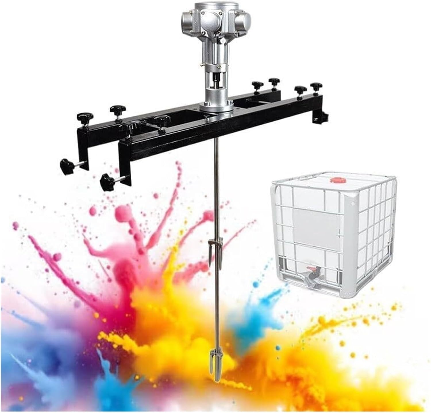 Air Agitator, Tank Mixer Machine 1/2HP 3/4HP 1HP, No Load RPM: 2500RPM 1800RPM 1000RPM, Pneumatic Bracket Mixer, Paint Stirring(Small5cylinders)