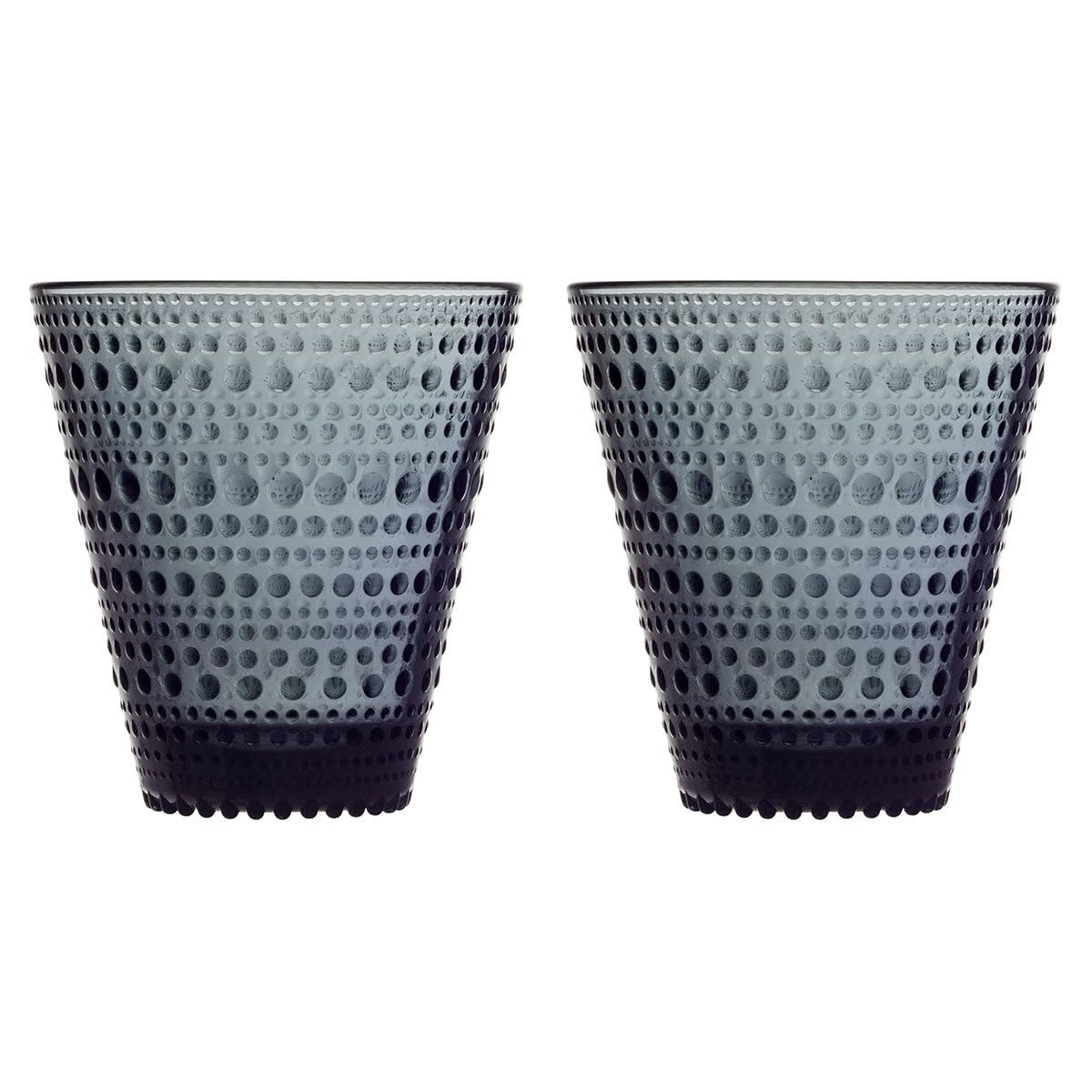 Iittala Kastehelmi 1057030 Glasses Set of 2 30 cl Dark Grey Glass