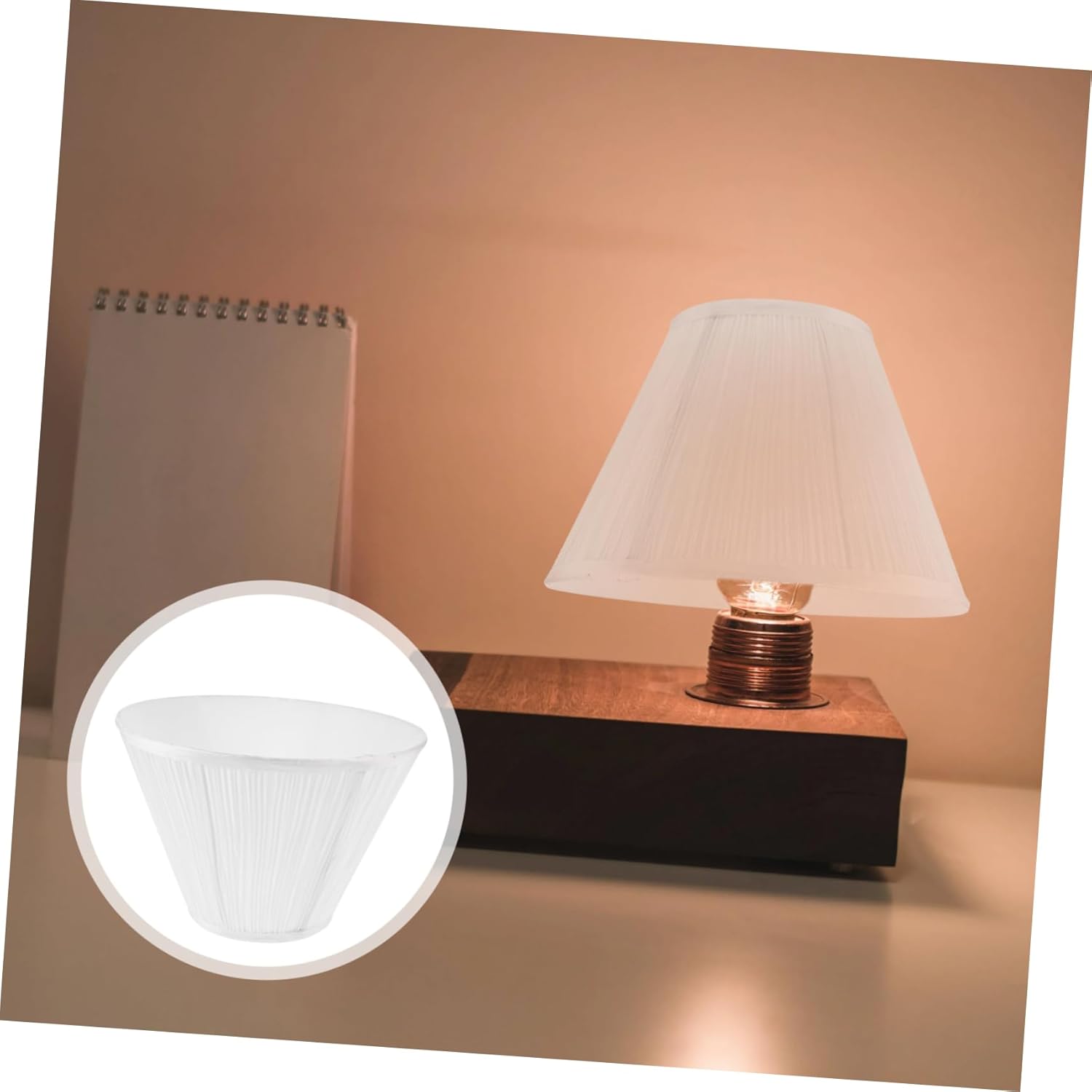 Uonlytech Pleated Cloth Lampshade Chic Light Cover for Table Floor Wall Lamps Stylish Design Eye-friendly Easy to Use Versatile Home Decor