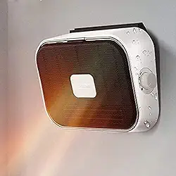 Aquecedor Elétrico, Banheiro Aquecedor De Ventilador Elétrico Montado Na Parede Fluxo Com Função À Prova De Respingos De Água 2 Configurações De Calor Ideal Para Banheiros Cozinha Áreas De Serviço