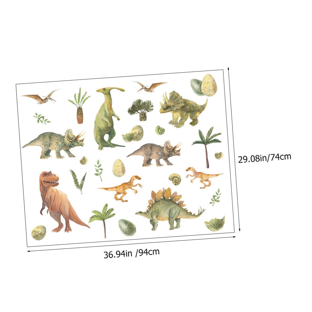 HOMSFOU 3sets Adesivi Murali Dinosauri Cartoni Animati Decorazioni Creative Per Camerette e Aule Facile Da Applicare e Rimuovere Atmosfera Calda Per Stanza