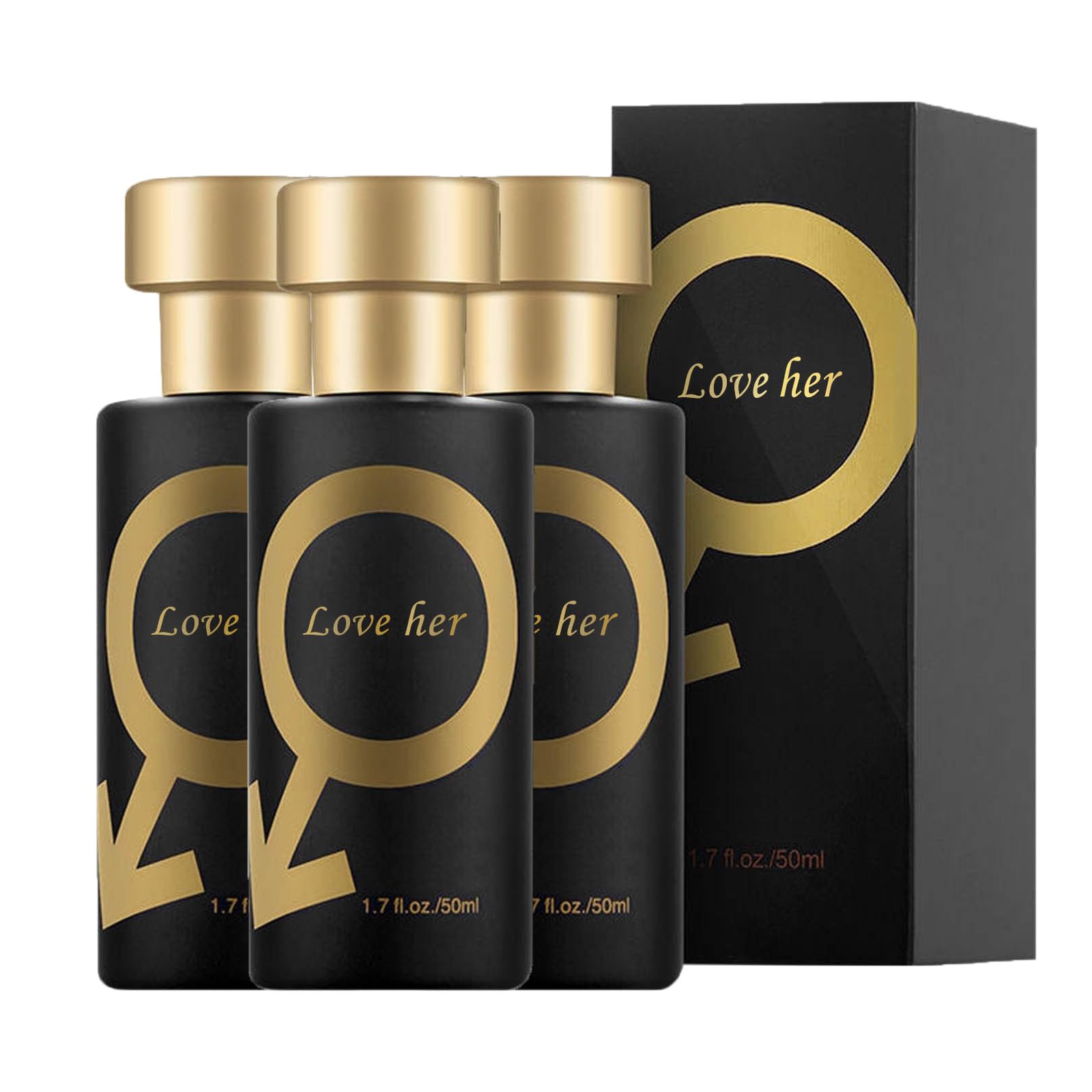 Lur_e Her Perfume for Man 50ml Love Her Perfume Long Lasting Perfume Love Cologne for Men Attract Women (3PCS)