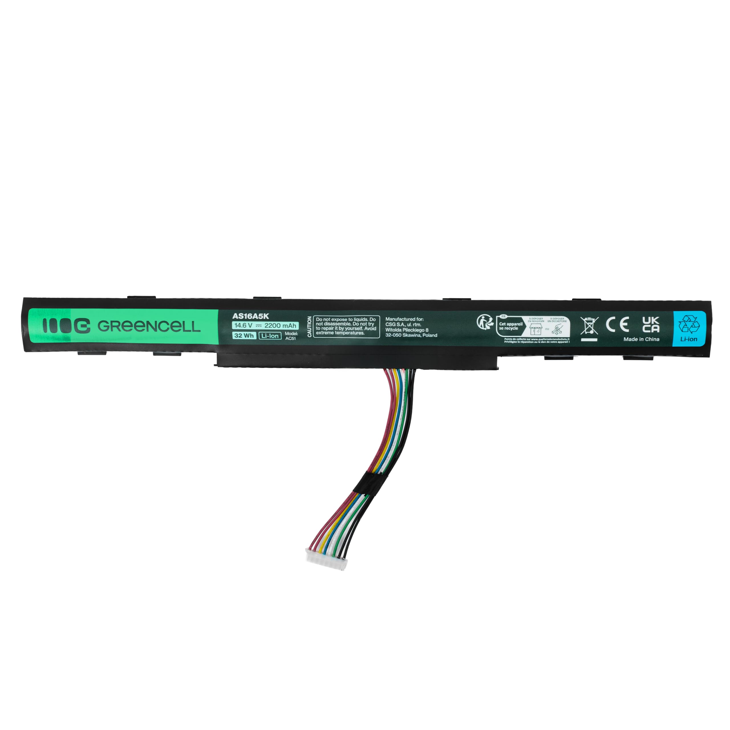 Green Cell Batteria Acer AS16A5K AS16A7K AS16A8K per Acer Aspire E15 E5-575 E5-575G E5-575T E5-575TG E5-553 E5-553G F15 F5-573 F5-573G F5-573G-52M7 F5-573G-574E E17 E5-774 E5-774G E5-575T-58WH
