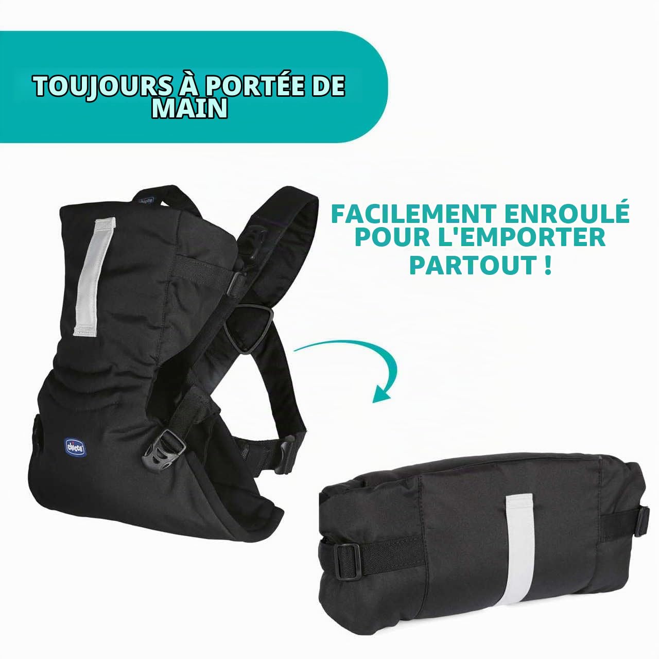 Chicco EasyFit Porte-bébé Ergonomique - Multi-Positions - Assise large - Convient à toutes les Morphologies - Idéal dès la Naissance - Moongrey