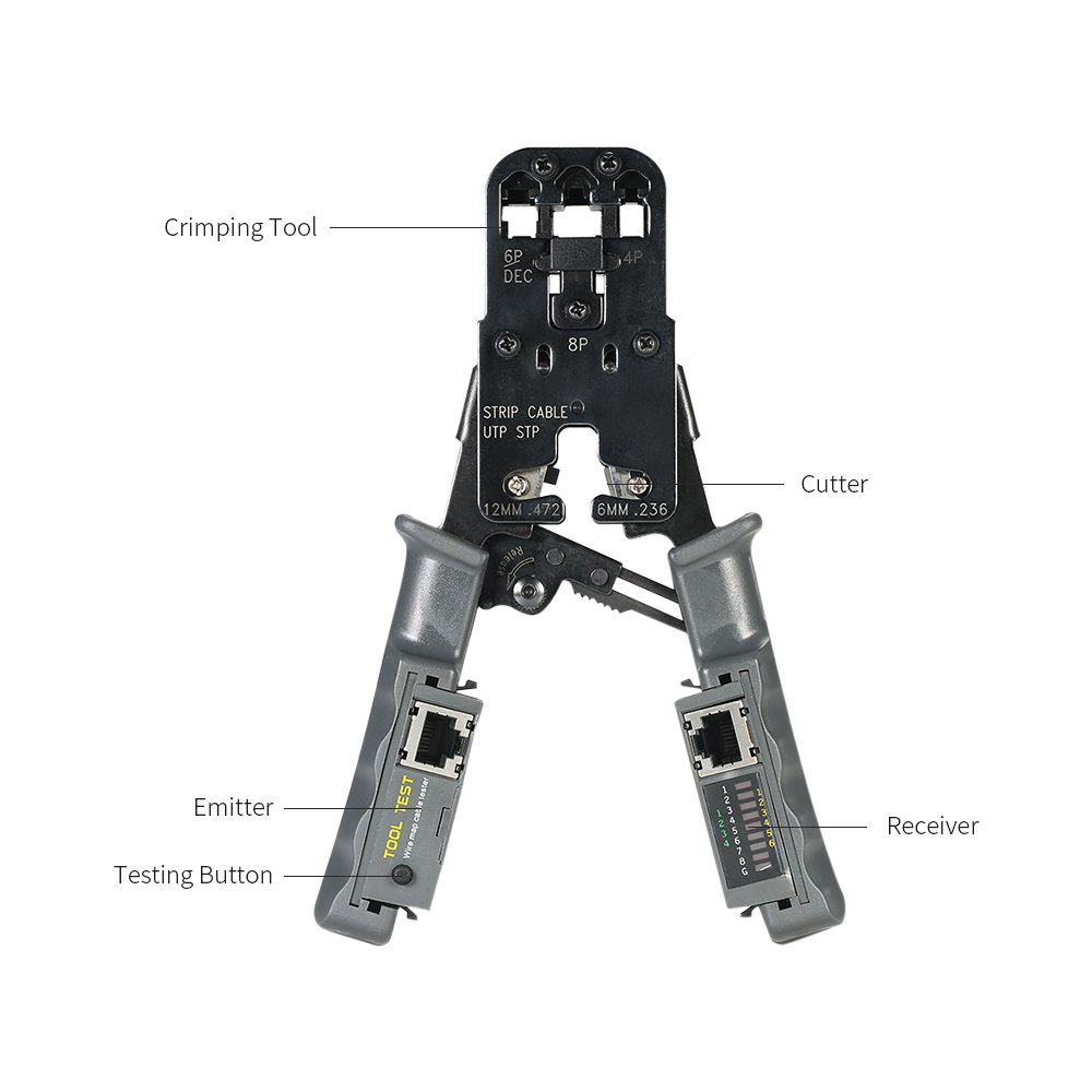Générique Multifonctions Pince, RJ45 Pince, Pince à sertir, Pince à sertir, Cutter