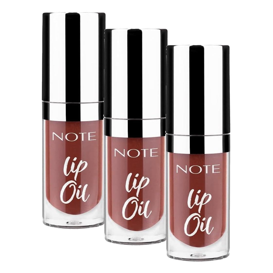 Note Cosmetics Lip Oil 60 Mocha Kiss Nemlendirici ve Parlatıcı Dudak Bakım Yağı, Kahverengi (3 paketi)