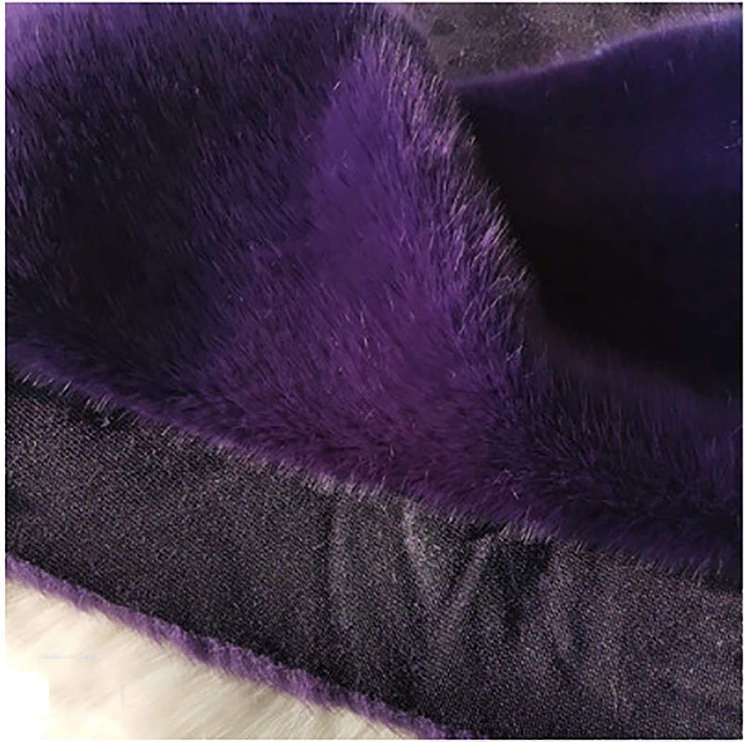 Tissu en peluche faux vison violet pour artisanat de bricolage et couture 160x20
